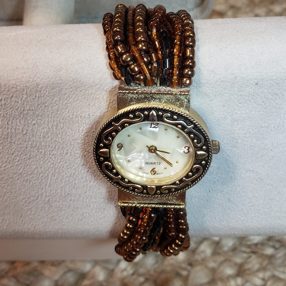 Seed Bead Bracelet Style Watch - Picture 7 of 8